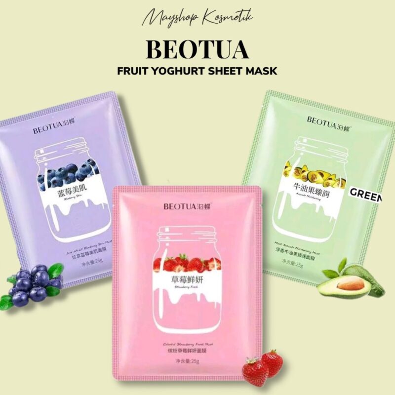 BEOTUA Natural Fruit Extracts Face Sheet Mask - Pack of 3