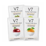 BIOAQUA V7 Toning Youth Seven Vitamins Fruit Face Sheet Mask - Pack of 4