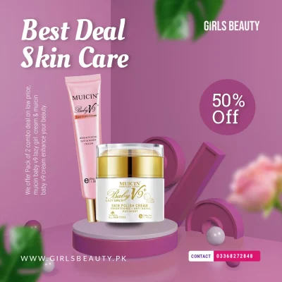 MUICIN Baby V9 Skin Polish Cream Tube and Jar