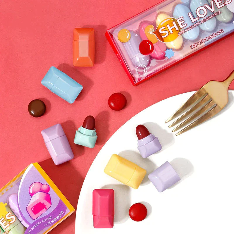 Mini Candy Matte Lipstick Set - 8PCS