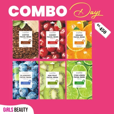 Fruit Sheet Mask - Pack of 6