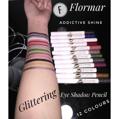 Pack of 12 Flormar Glitter Eye Shadow Pencil