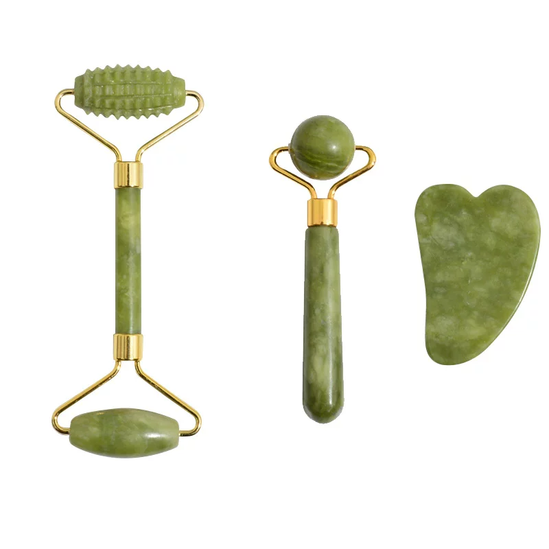 Massage Roller With Three Sets Of Facial Jade