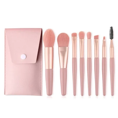 Makeup Brushes with Bag - 8 PCS