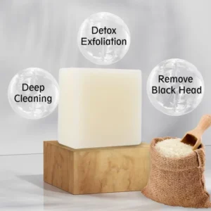 Function：Whitening，Deep Cleaning & Detox Exoliation，Remove Black Head  Main Ingredient：Sodium citrate，Rice extract，Sodium hyaluronate， Coconut oil  Uasge：Moisten skin, rub this product to create foam, gently massage the foam into skin and leave it on for 2-5 minutes. Rinse with clean water.