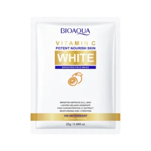 BIOAQUA Vitamin C White Brighten Facial Mask Hydrating Skin Moisturizing Brightening Face Mask