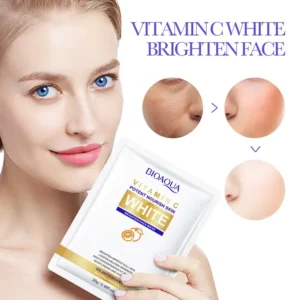 BIOAQUA Vitamin C White Brighten Facial Mask Hydrating Skin Moisturizing Brightening Face Mask