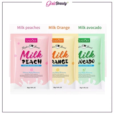 Sadoer Hydrating and Moisturising Sheet Mask - Milk and Fruits