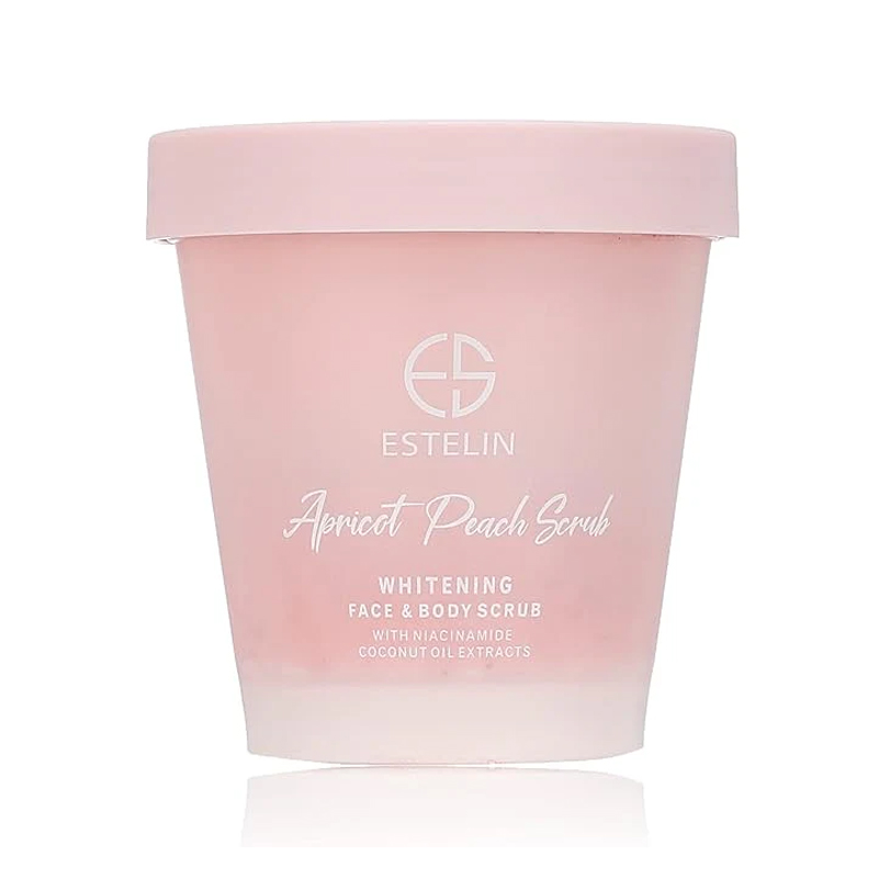 Estelin Whitening Peach Scrub For Face & Body - 280g