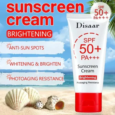 Disaar Sunscreen Cream Spf 50 + Uva/Uvb Protection Retinol & Lemon Extract