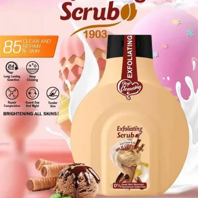 Wokali Milk Cinnamon Exfoliating Scrub For Face And Body