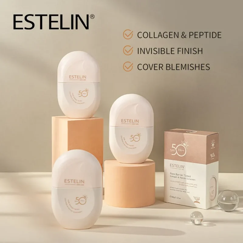 Estelin Pore Barrier Tinted Collagen & Peptide Sunscreen