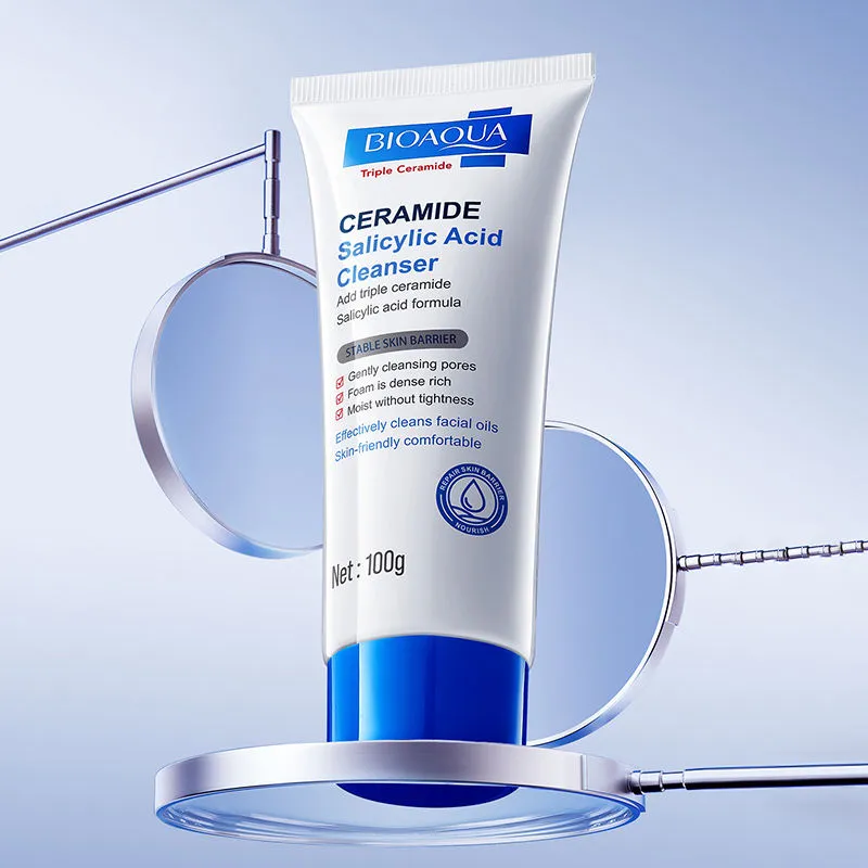 BIOAQUA Ceramide Salicylic Acid Repair Facial Cleanser 100ml - Image 2