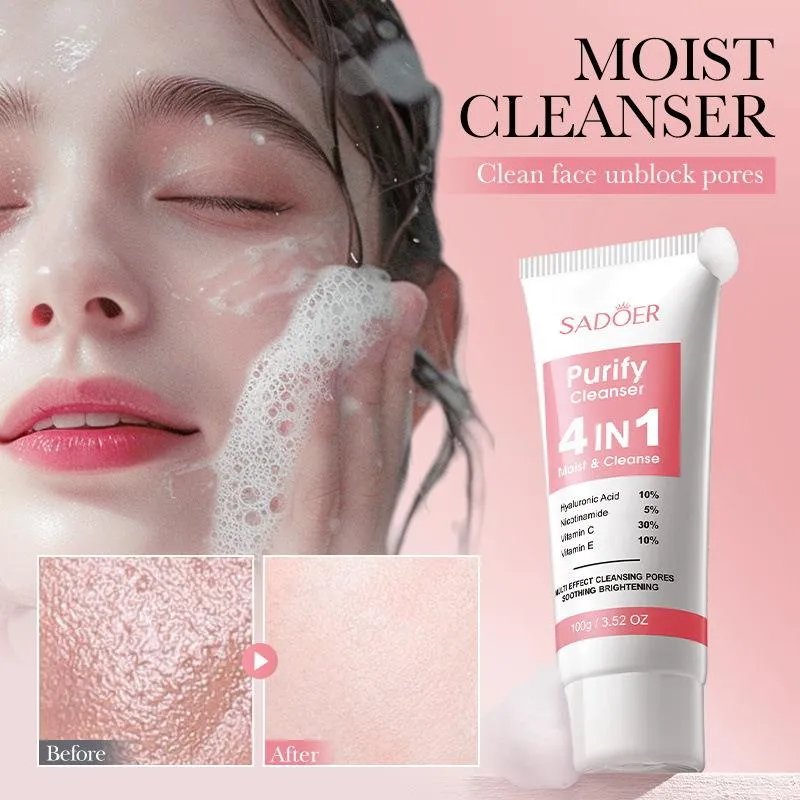 SADOER 4 IN 1 Whitening & Moisturizing Facial Cleanser